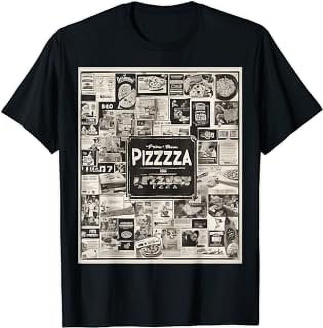 Black And White Pizzeria Photos Nostalgic Pizza Box Graphic T-Shirt ...