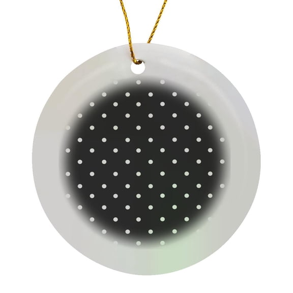 Black And White Polka Dot Pattern - Small Dots - Stylish Classic - Classy Elegant Retro Dotty Spotty, Circle Porcelain Ornament