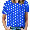 thumbnail image 1 of Black And White Polka Dot Print T Shirt Trendy Modern Art Elegant T Shirts Short-Sleeve Casual Tee Shirt Sexy Tees Big S, 1 of 5