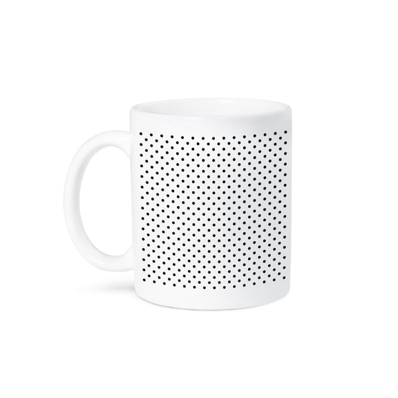 3drose, Black and White Polka Dots, 11oz Mug