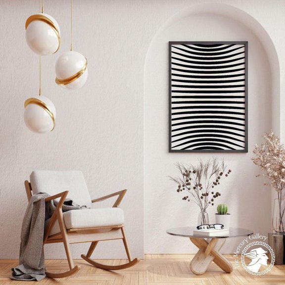 Black And White Poster, Abstract Zebra Pattern Wall Art Modern UNFRAMED Poster, Wall Art for Decor, Present, 16x24