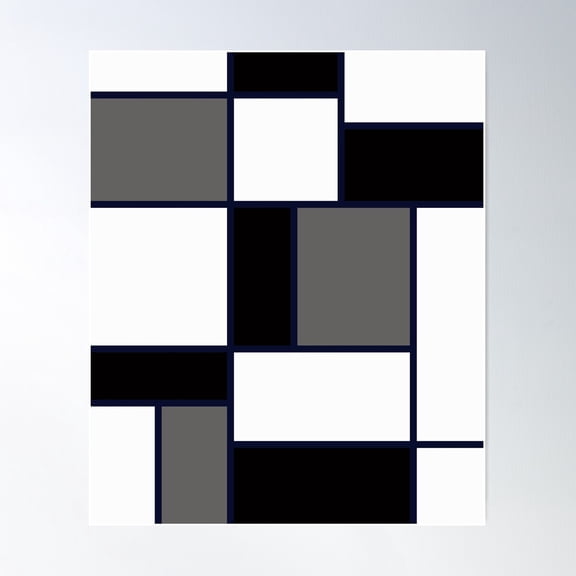 Black And White. Poster Wall Art, Modern Wall Decor For Living Room Bedroom, 8x12 UNFRAMED