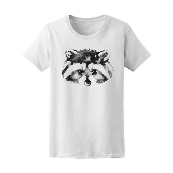 Black And White Raccoon Face T-Shirt Men -Image by Shutterstock, Male Small