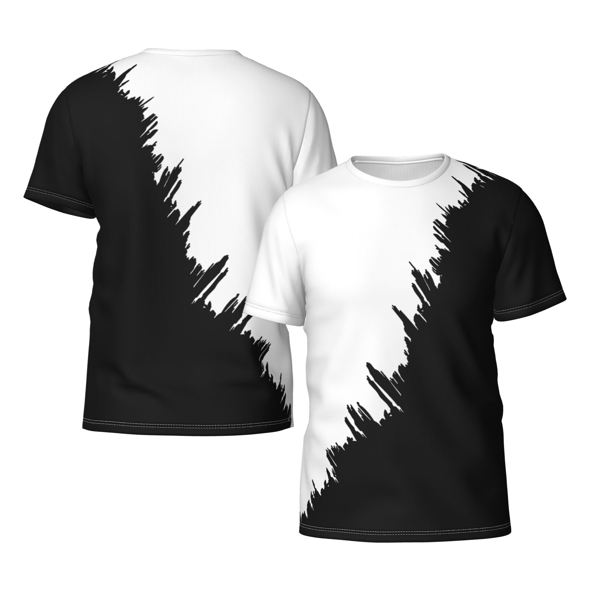 white and black t shirt for men