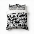thumbnail image 1 of Black And White Simple Graffiti Bedding Set 3 Pcs Soft Microfiber Quilt Cover For Bedroom Decor, Comforter Cover With 2 Pillowcase, 1 of 5