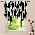 thumbnail image 1 of Black And White Simple Graffiti Window Curtain for Living Room Roman Curtain Kitchen Tie-up Curtains Adjustable Drapes, 1 of 5
