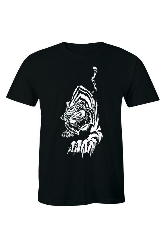 Black And White Sketch Shirt Of Walk Jaguar Men'S Tee Angry Wild Animal T-Shirt All Size S-5XL