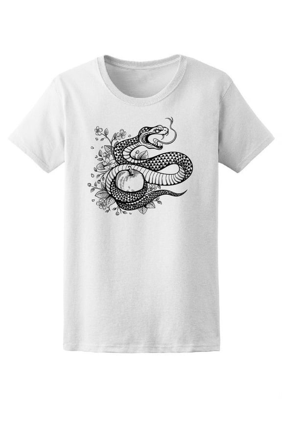 Black And White Snake  T-Shirt Men -Image by Shutterstock, Male 3X-Large