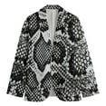 thumbnail image 1 of Black And White Snakeskin Print Men'S Blazer, Snakes Python Fun Novelty Blazer, 1 of 4