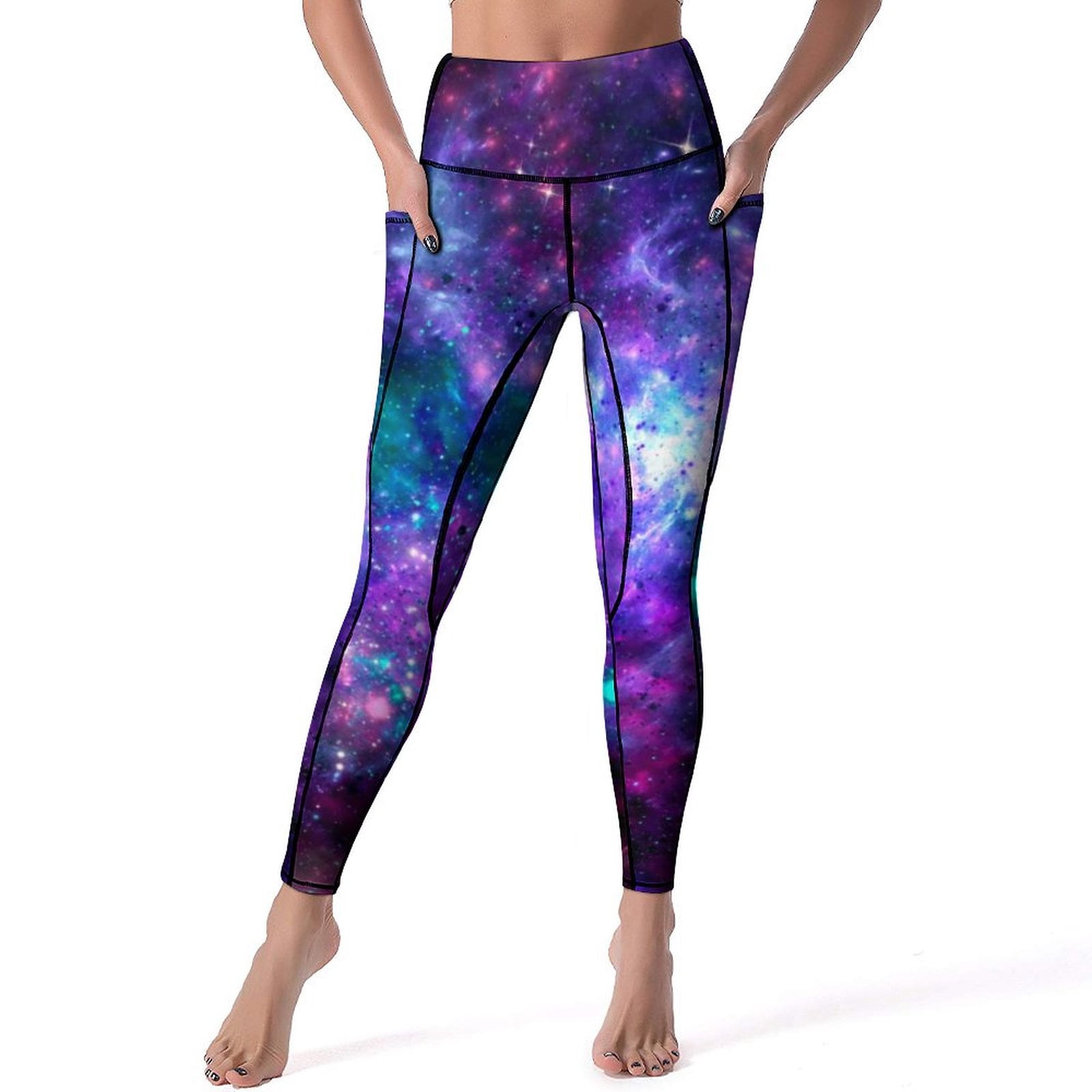 Black And White Star Yoga Pants Female Modern Trendy Cool