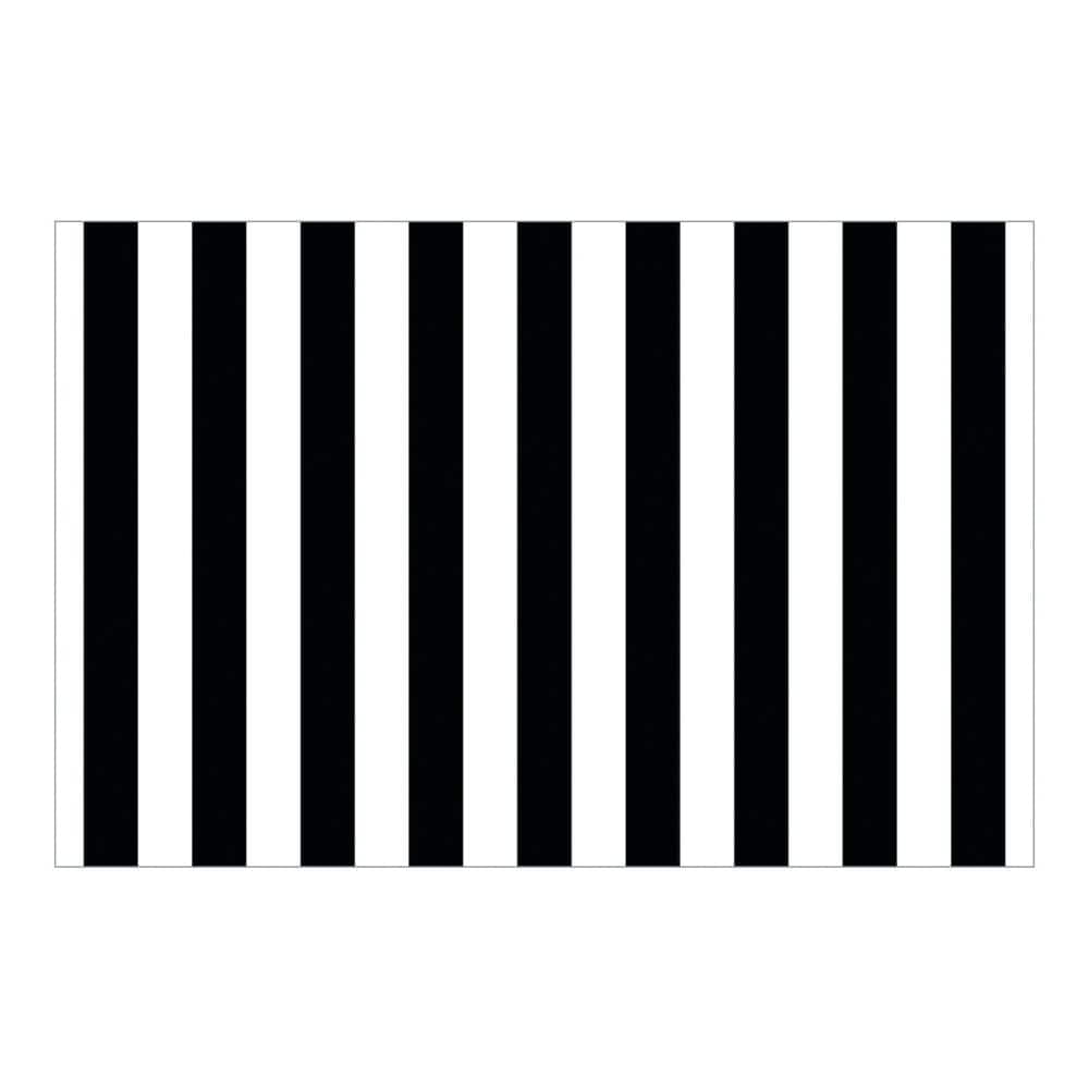 Black And White Striped Backdrop Banner Party Decor 3 Pieces