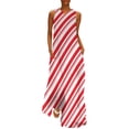 thumbnail image 1 of Black And White Striped Dress Summer Optical Art Aesthetic Casual Long Dresses Women Modern Maxi Dress Birthday Present, 1 of 6