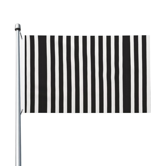 Black And White Stripes Flags 3 X 5 Foot Printed Bright And Vivid Colors Flag With Two Grommets