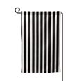 thumbnail image 1 of Black And White Stripes Garden Flag Vertical Double Sided Yard Outdoor Decoration 12.5 x 18 Inch Square, 1 of 7