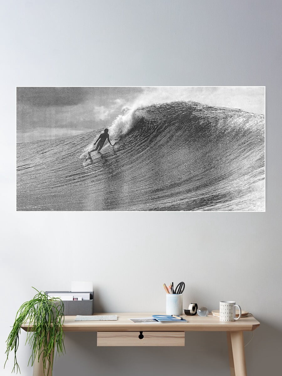 Modern Black White Ocean Surfing Wall Art Set