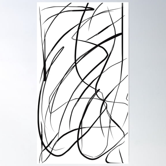 Black And White Swirl Poster Wall Art, Modern Wall Decor For Living Room Bedroom, 16x24 UNFRAMED