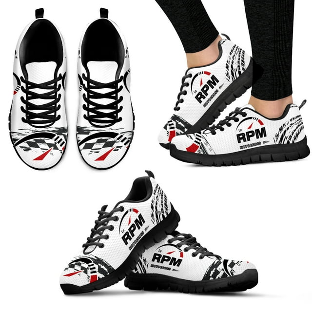 Black And White Tachometer Design Luxury Brand Shoes Rpm Lightweight