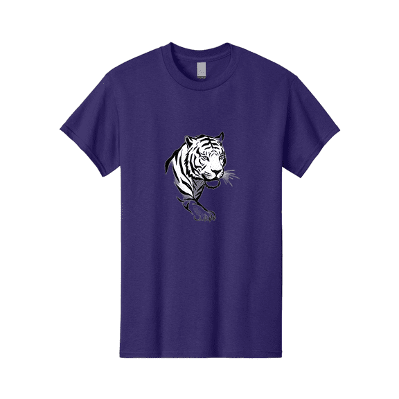 Black-And-White-Tiger Mens Graphic Tee, 100% Cotton, Casual Summer Wear BAA163