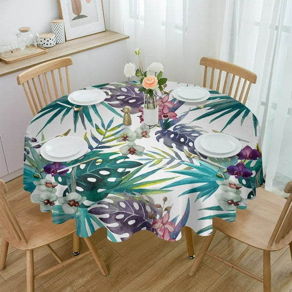 Halloween Pumpkin Horror Hand Drawn Round Tablecloth Wedding Hotel Table Cover Holiday Dining Table Waterproof Tablecloth