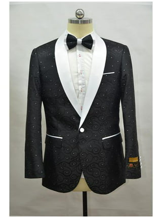 Olyvenn Deals Men's Casual Blazer Jacket One Button Paisley Dinner Suit Jackets Party Prom Wedding Blazer Coat Fashion Winter Top Coat for Men 2023