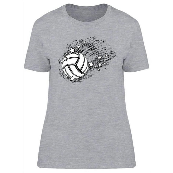 Black And White Volleyball T-Shirt Women -Image by Shutterstock, Female Medium