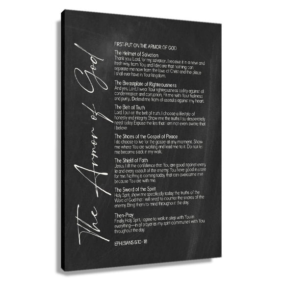 Black And White Wall Art Prayer of Armor of God Wall Art Bible Verse Poster Modern Room Decor Unframed 20×30 in