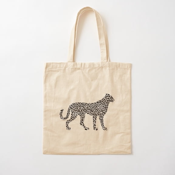 Black And White Wildcat Leopard Animal Print, By Subgirl Cotton Tote Bag Canvas Tote Bag, Family Gift For Mother, Her