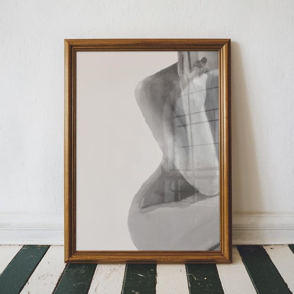 Black And White Woman Giclée Poster: Body Positive Wall Art, F089, Unframed Poster Size 16x24