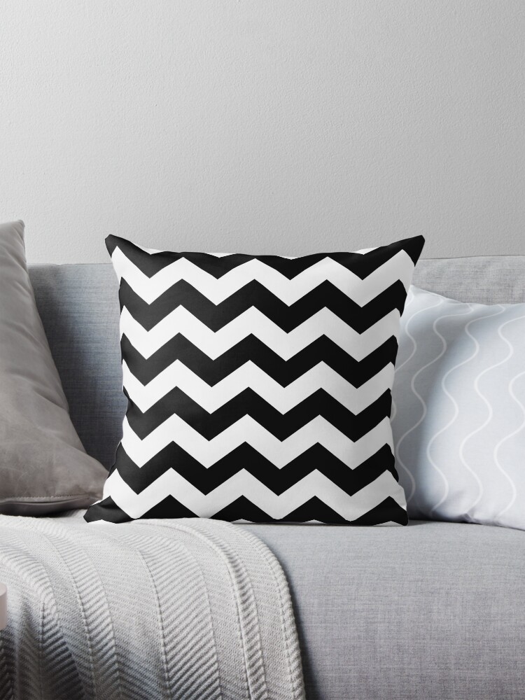 Black And White ZIGZAG Throw Pillow Covers Cases Cushion Cover Case