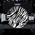 Black And White Zebra Polyester Universal Spare Wheel Tire Cover Custom