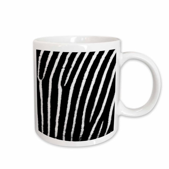 3drose, Black and White Zebra Print, 15oz Mug