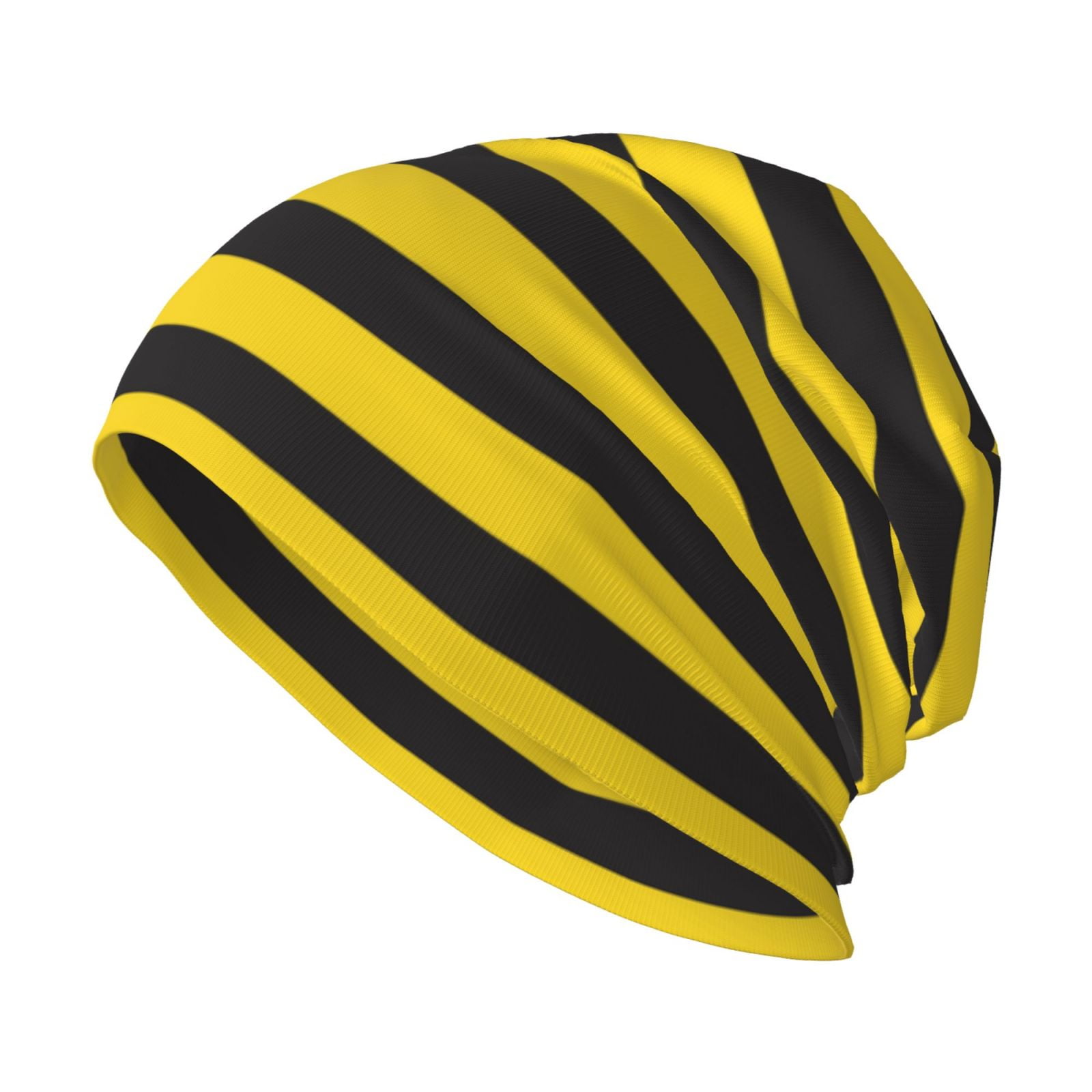 Black And Yellow Bee Stripe Adult Knit Hat Beanie Cap Sports Balaclava