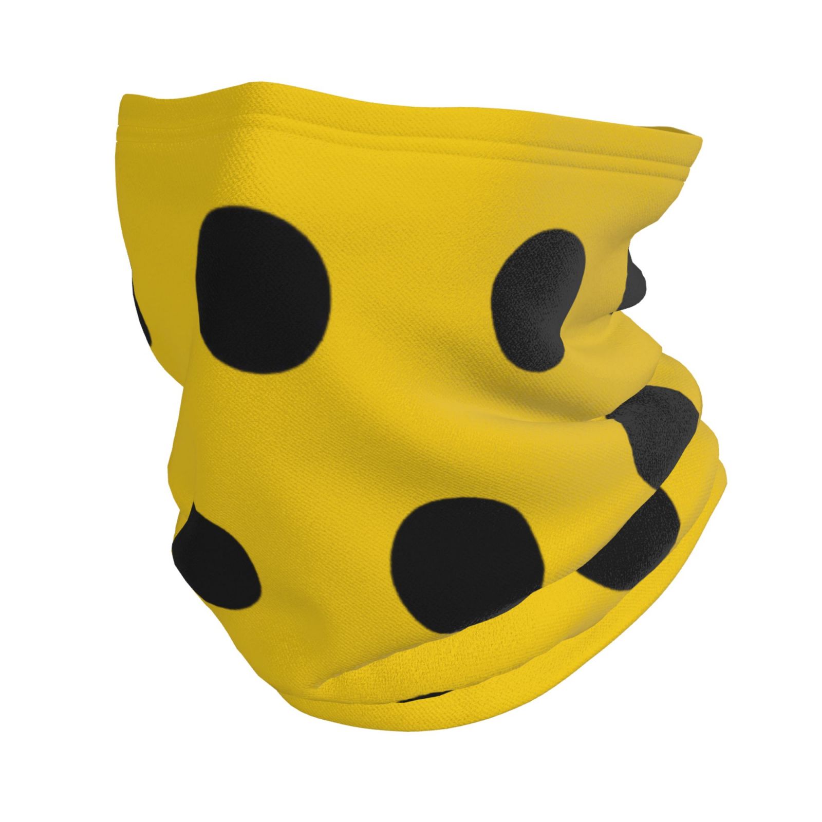Black And Yellow Polka Dots Neck Gaiter Soft Face Cover Neck Warmer