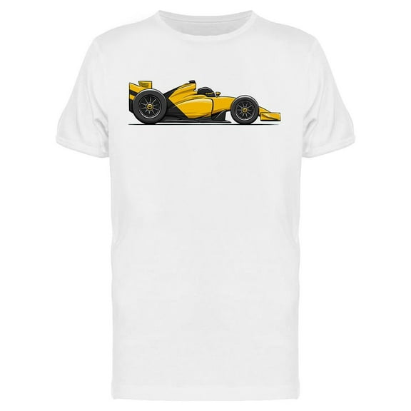 Black And Yellow Racing Car T-Shirt Men -Image by Shutterstock, Male Medium