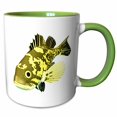 thumbnail image 1 of 3drose, Black and Yellow Rockfish, 11oz Two-tone Green Mug, 1 of 6
