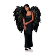UNDERWRAPS Large FOAM Costume Angel Wings - Adult Huge Halloween Costume, Photoshoot Prop for Men & Women, (Black)