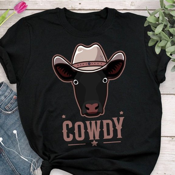 Black Angus Cow Western Farm Cowboy Funny Rancher Meme T shirt up to 5XL