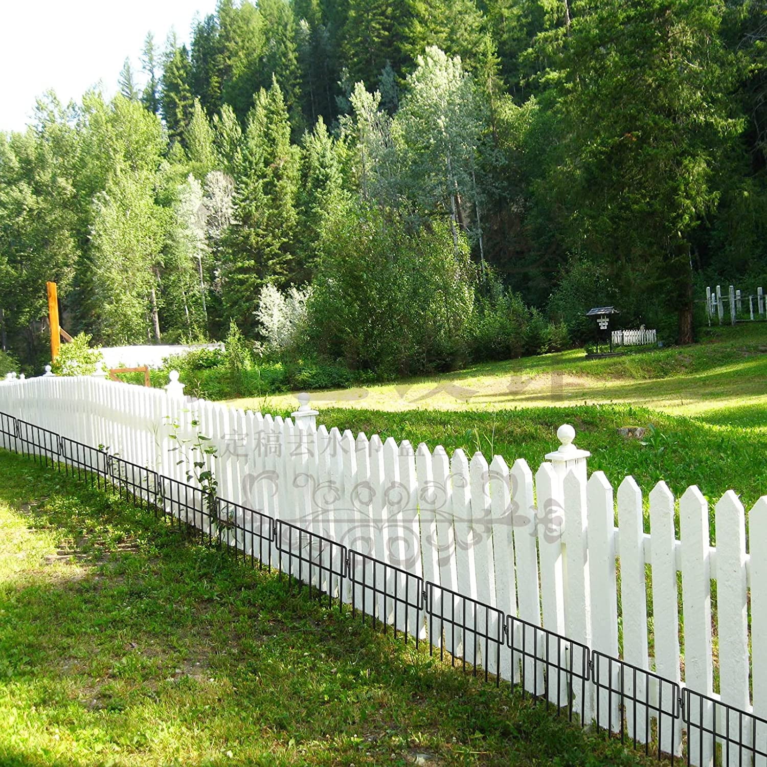 Black Animal Barrier Fence 24 Pack 12in x12in No  Garden Decorative Metal Fencing for Dogs Rabbits