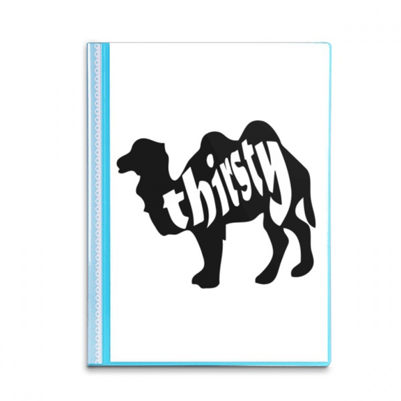 Black Animal Camel Outline Natural Book Sheet Protectors Portfolio Binder Folder