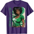 thumbnail image 1 of Black Anime Girl Kawaii Waifu Aesthetic Japanese Softstyle Unisex T-Shirt,Purple Color,Size XL, 1 of 5
