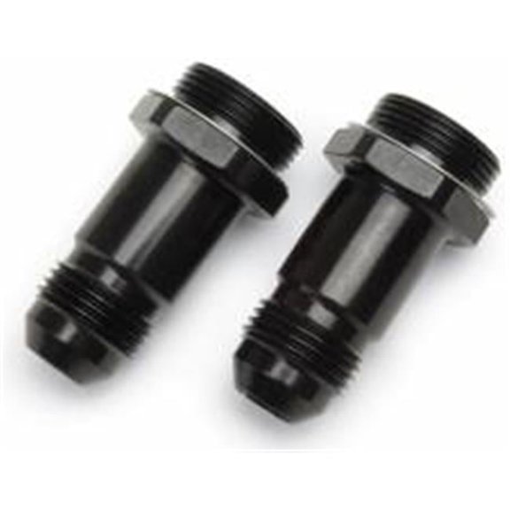Black Anodize Pro Classic -8 AN to 0.87-20 in. Holley Carb Fittings - Pack of 2