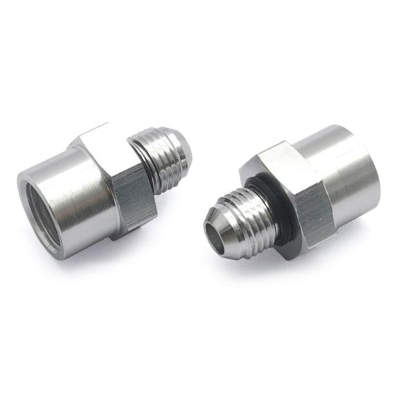 Black Anodized Aluminum Pipe Adapter, AN6 Male Flare to M16x1.5, MeaccelerThread, 6AN, To M16x1.5