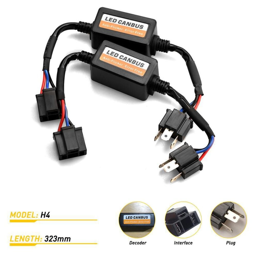 Black Anti-Flicker 12V Automotive LED Decoder Resistor Controller Fault ...
