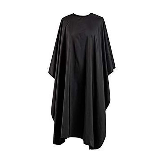 Black Anti-Static Salon Apron,Large Hair Cutting Waterproof Shampoo Capes,Loose and Comfortable Hairdressing Styling Hair Cutting Coloring Nylon Cape for Professional and Home Use