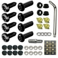 Black Anti Theft License Plate Screws M6 (1/4") Stainless Steel