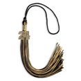 thumbnail image 1 of Endea Graduation Black/Antique Gold Mixed Color Graduation Tassel with Gold Date Drop, 1 of 11