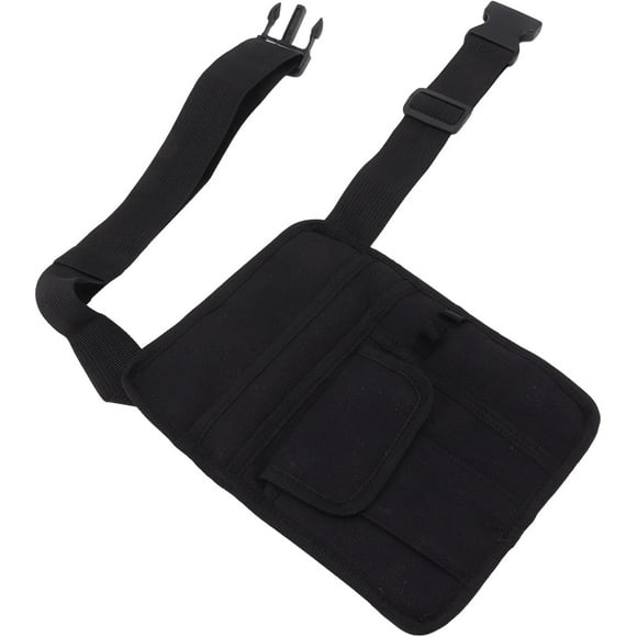 Black Apron with Pockets, Tools Apron Bag, Restaurant Waiter Waist Money Apron Bag, With Adjustable Belt Buckle Work Waist bags, for Restaurant, Gardening, Craftspeople