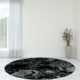 thumbnail image 1 of Black Area Rug 17X17, Geometric Carpet, Hand Tufted Rugs, Living room, Bedroom, Round Carpet, 1 of 5