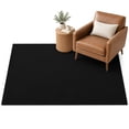 Black Area Rug 4'x6', Solid Color Soft Mat Non-Slip Silicone Backing ...
