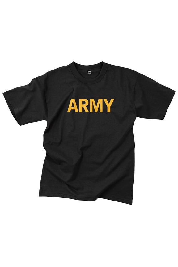 Black Army Print T-Shirt